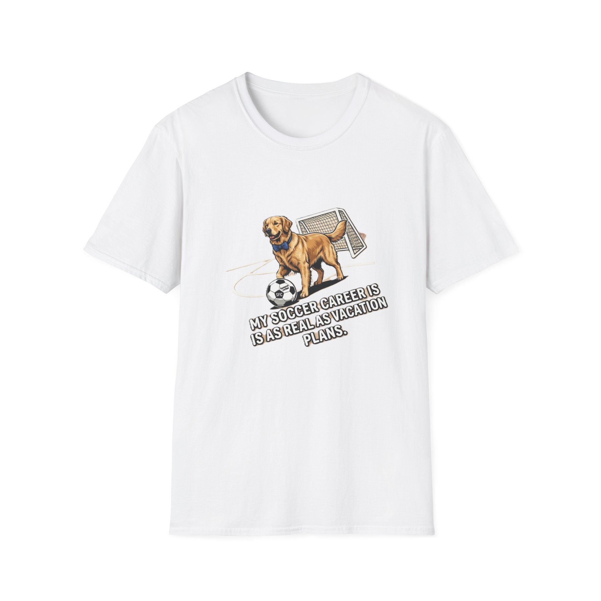 Dog Soccer Goalkeeper T-Shirt — "My Soccer Career Is A Revalidation Plan" Graphic Tee