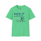 Kick It Soccer T‑Shirt — "Kick It into the Goal, Not the Parking Lot" Casual Crew Tee